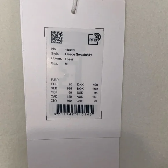 RAINS UNISEX CREWNECK FLEECE SWEATSHIRT - Picture 4 of 7